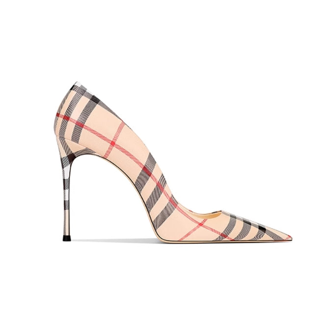 VESTU Striped Mid Heel Pumps - 8cm