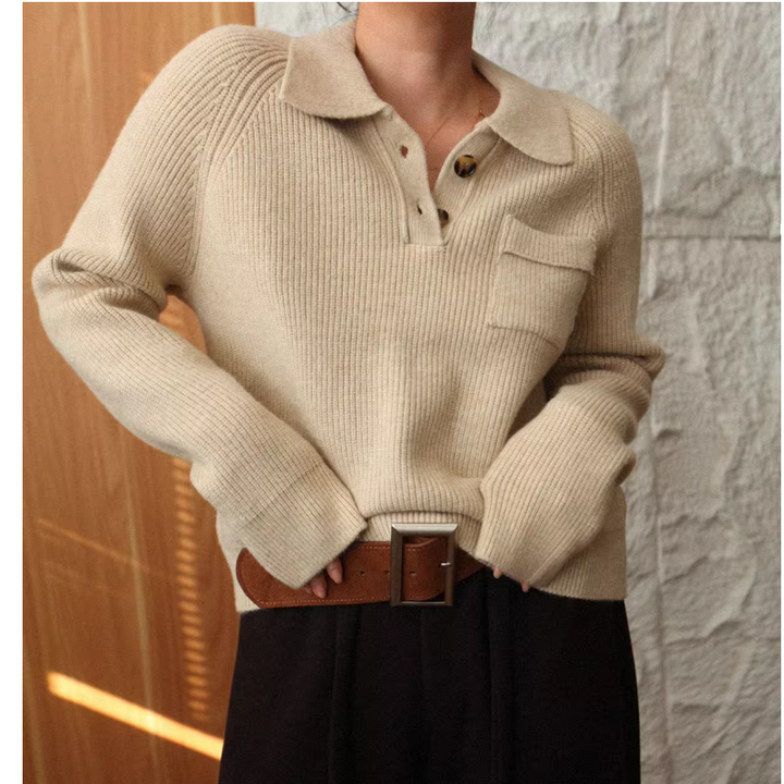 VIANK Pocket Knitwear Sweater