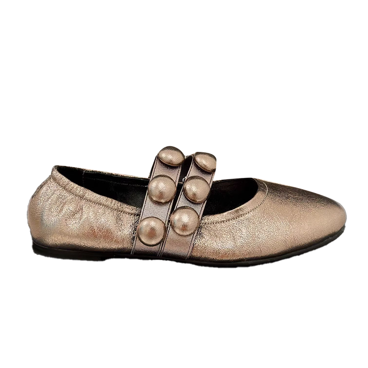 VIANN Studded Flat Ballet Shoes