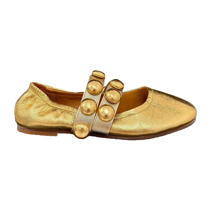 VIANN Studded Flat Ballet Shoes