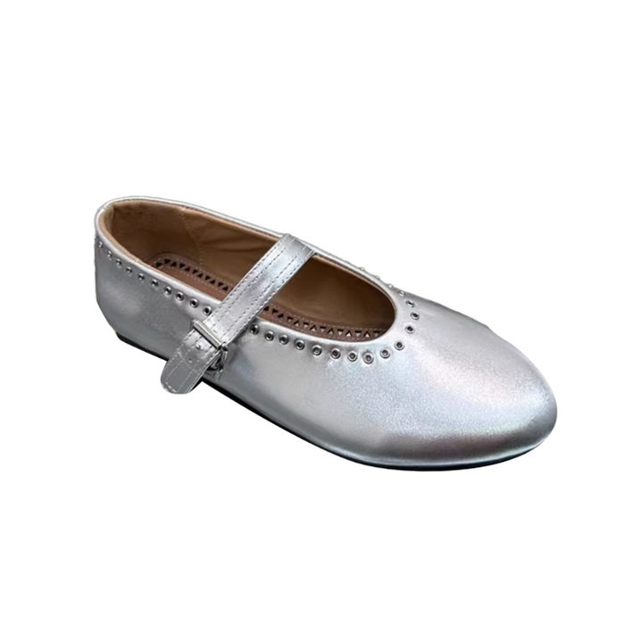 VIANN Studded Flat Ballet Shoes