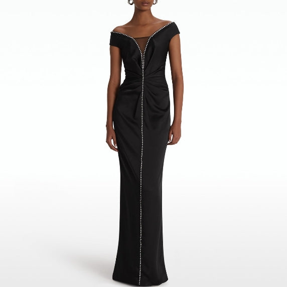 VIELS Diamante Evening Dress Gown