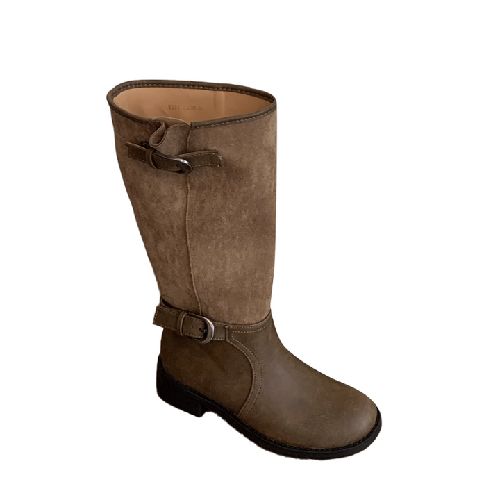 VJEKA Buckled Knee High Boots