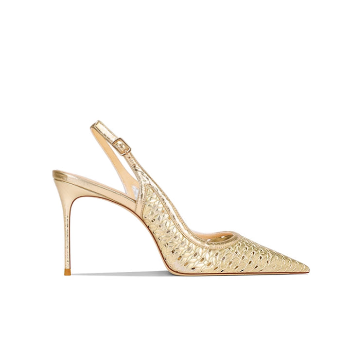 VLERA Cut Out Mid Heel Sandals - 8cm