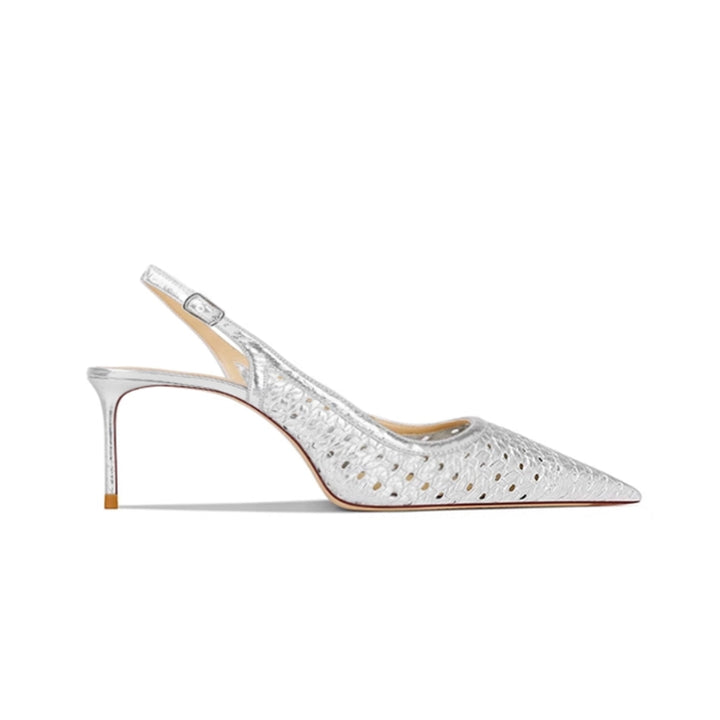 VLERA Cut Out Mid Heel Sandals - 6cm