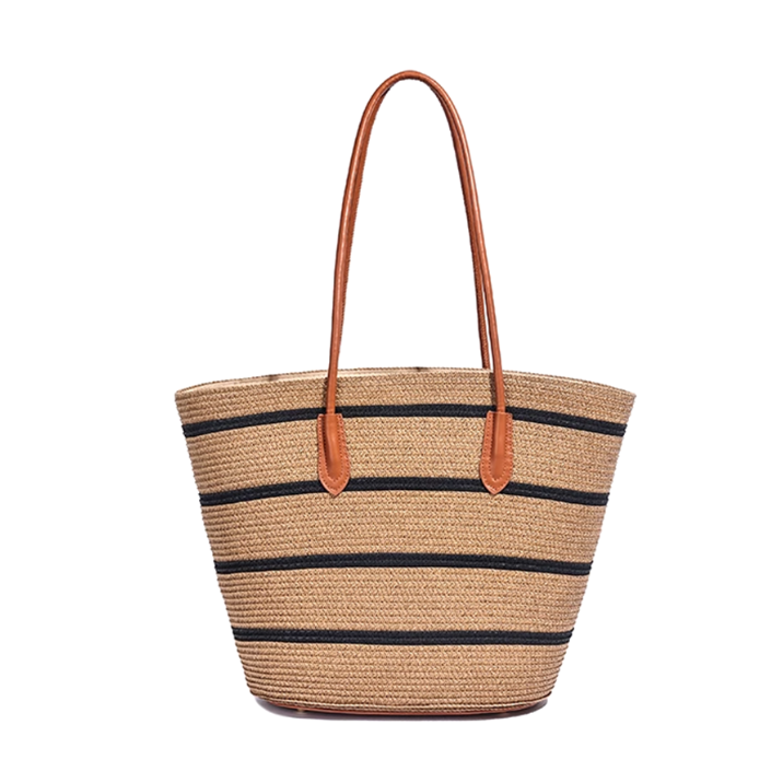 VOLTA Striped Espadrilles Bucket Bag