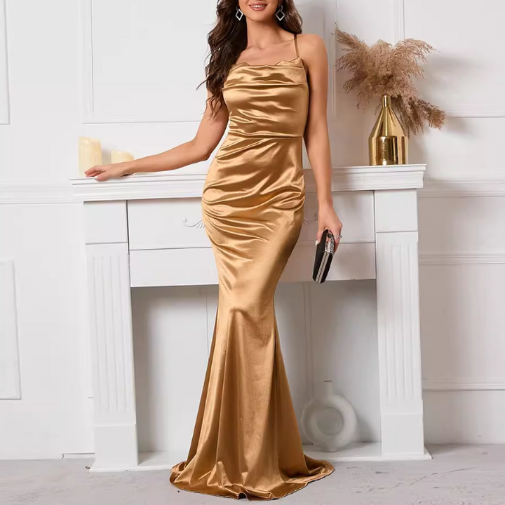 VONIC Maxi Evening Dress Gown
