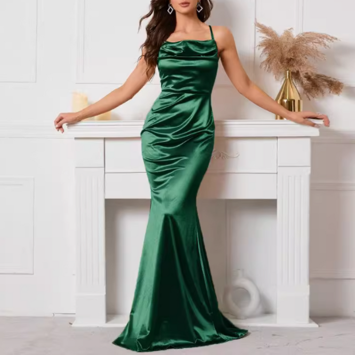 VONIC Maxi Evening Dress Gown