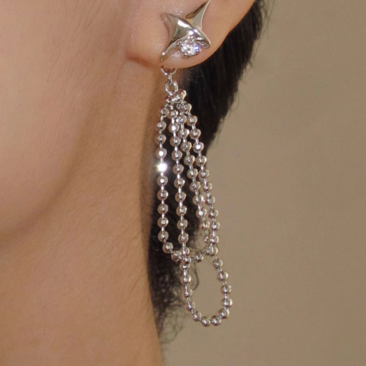 VORCA Diamante Star Long Earrings - Pair