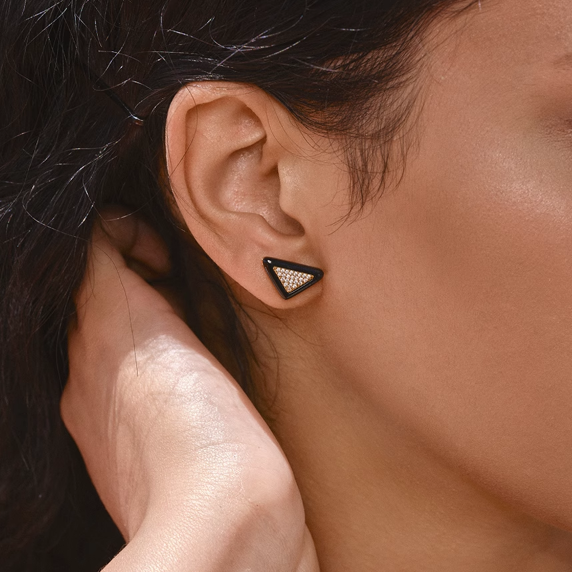 VORSA Diamante Triangle Earrings - Pair