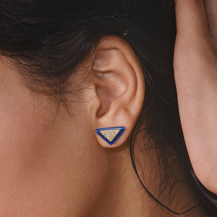 VORSA Diamante Triangle Earrings - Pair