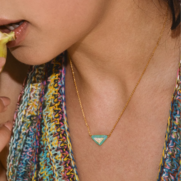 VORSA Diamante Triangle Necklace