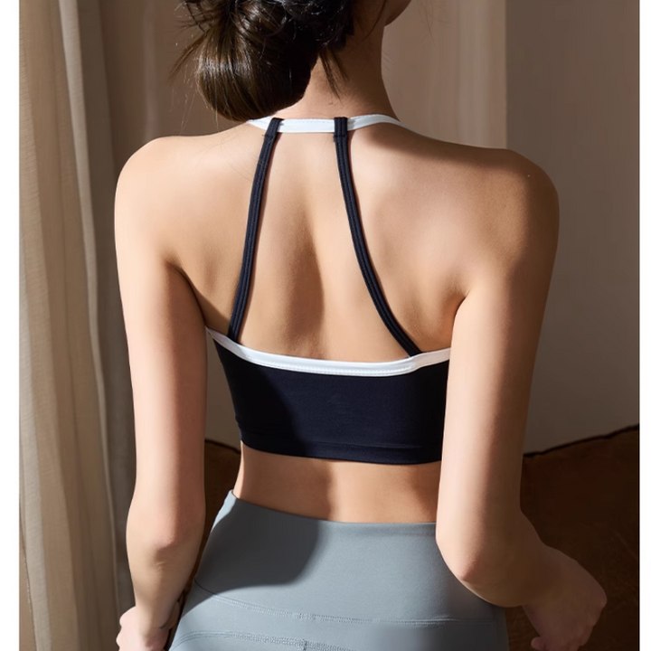VOYLE Yoga Pilates Bi-Color Fitted Sports Bra