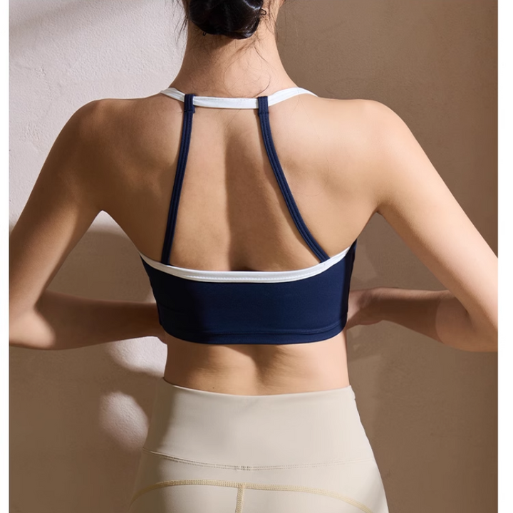 VOYLE Yoga Pilates Bi-Color Fitted Sports Bra