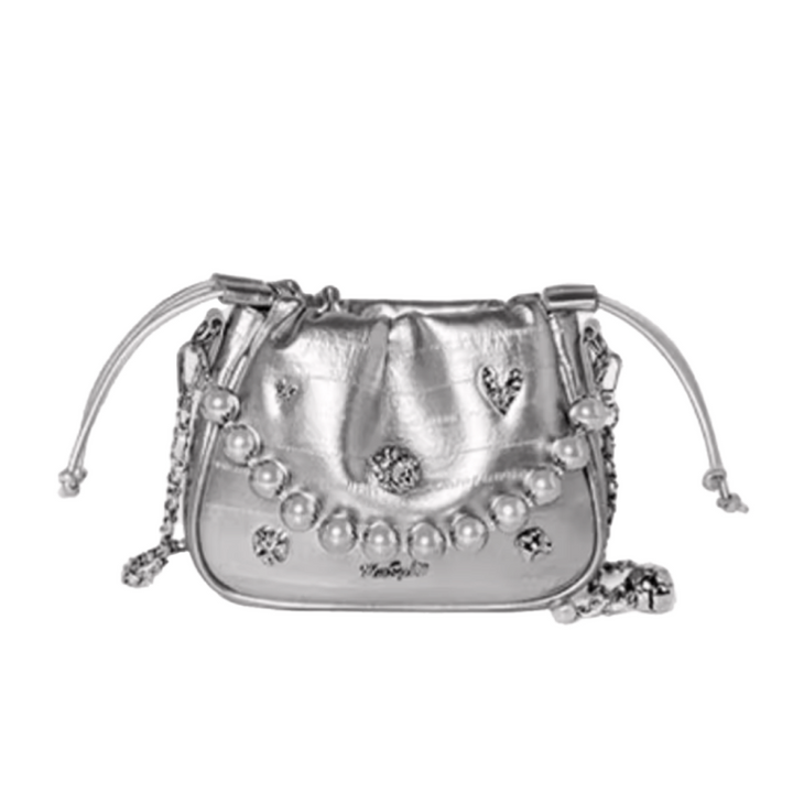 SEBRI Diamante And Pearl Cross Body Bag