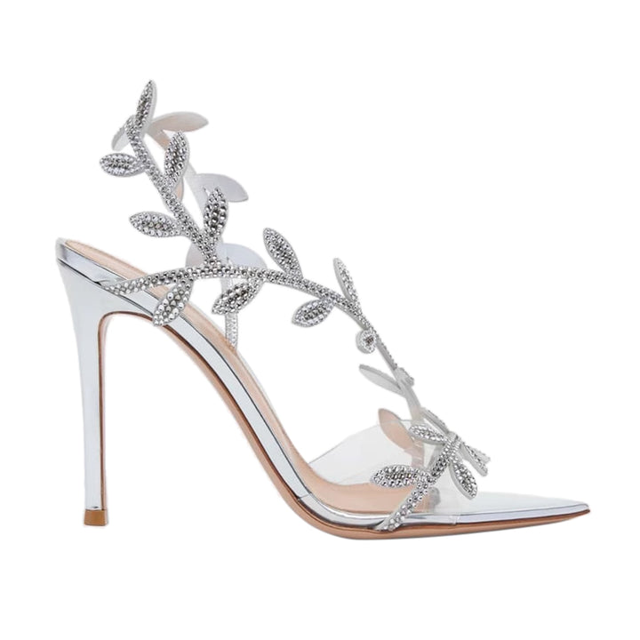 VUDCA Diamante Leaf High Heel Sandals