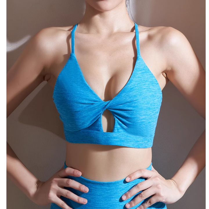 VUDNA Yoga Pilates Cut Out Fitted Sports Bra