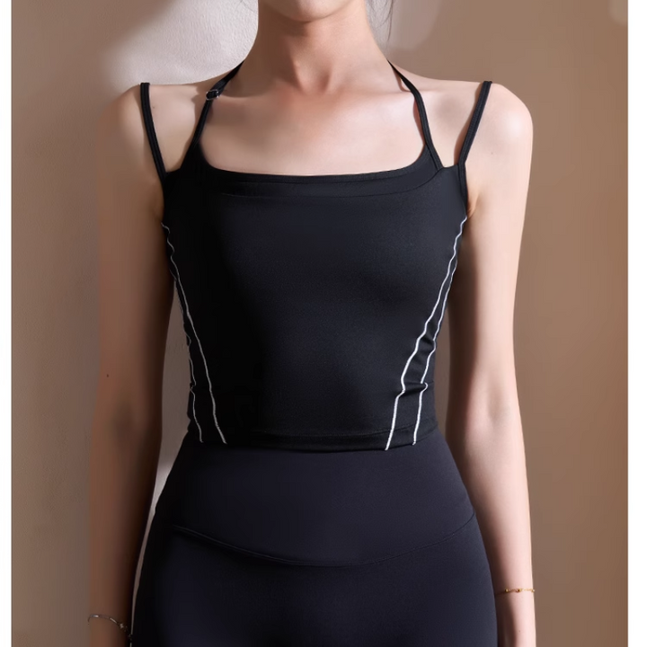 VUHEI Yoga Pilates Double Layer Fitted Sports Bra