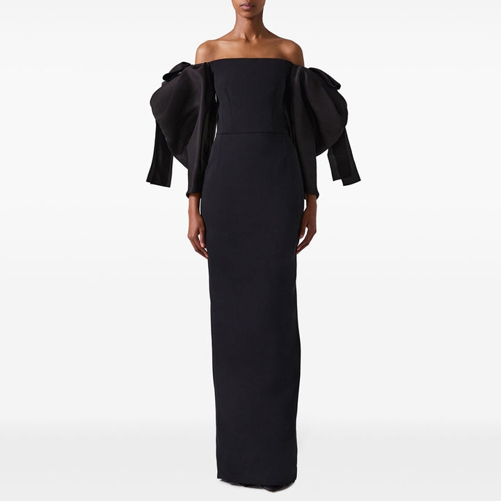 VUIRE Off-Shoulder Evening Dress Gown