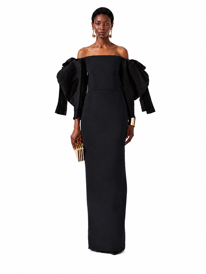 VUIRE Off-Shoulder Evening Dress Gown