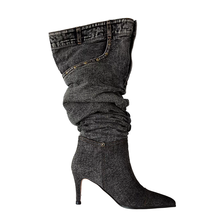 VUKEM Denim Knee High Boots