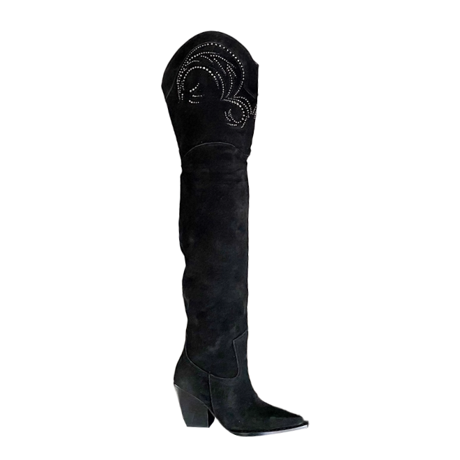 VUSON Diamante Over The Knee Boots