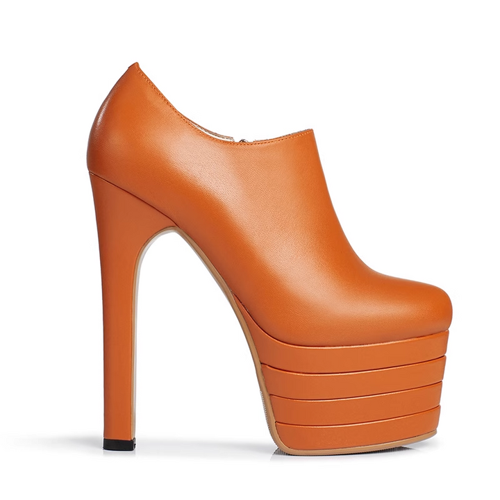 VUTGA Leather Platform High Heels