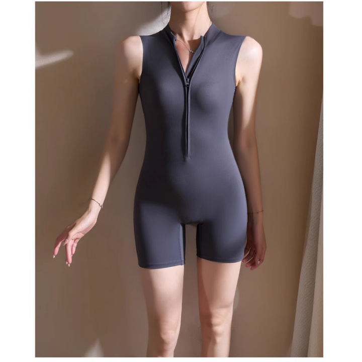 VUTSO Yoga Pilates V Neck Fitted Playsuit