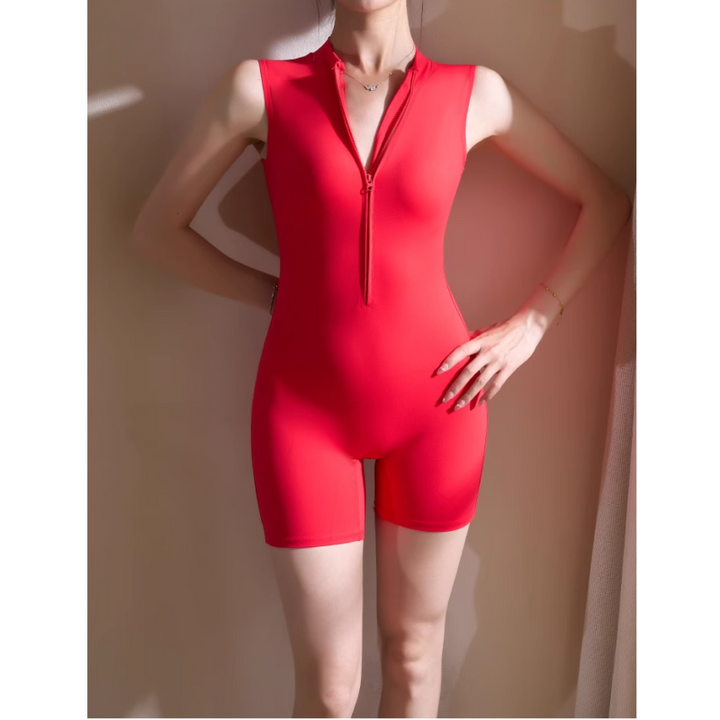 VUTSO Yoga Pilates V Neck Fitted Playsuit