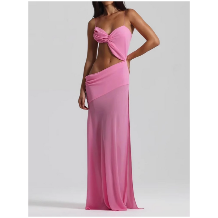 WEIRU Cut Out Slip Dress