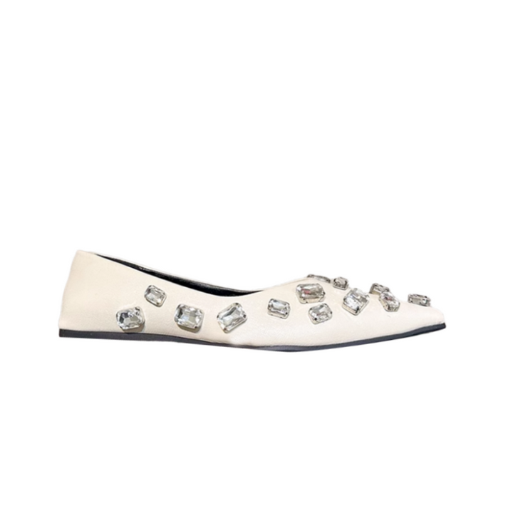 WEJRI Diamante Flat Ballet Shoes