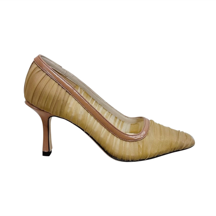 WELVI Mesh High Heel Pumps
