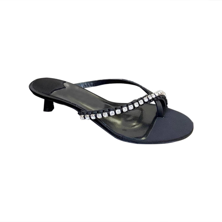 XETRO Diamante Kitten Heel Sandals