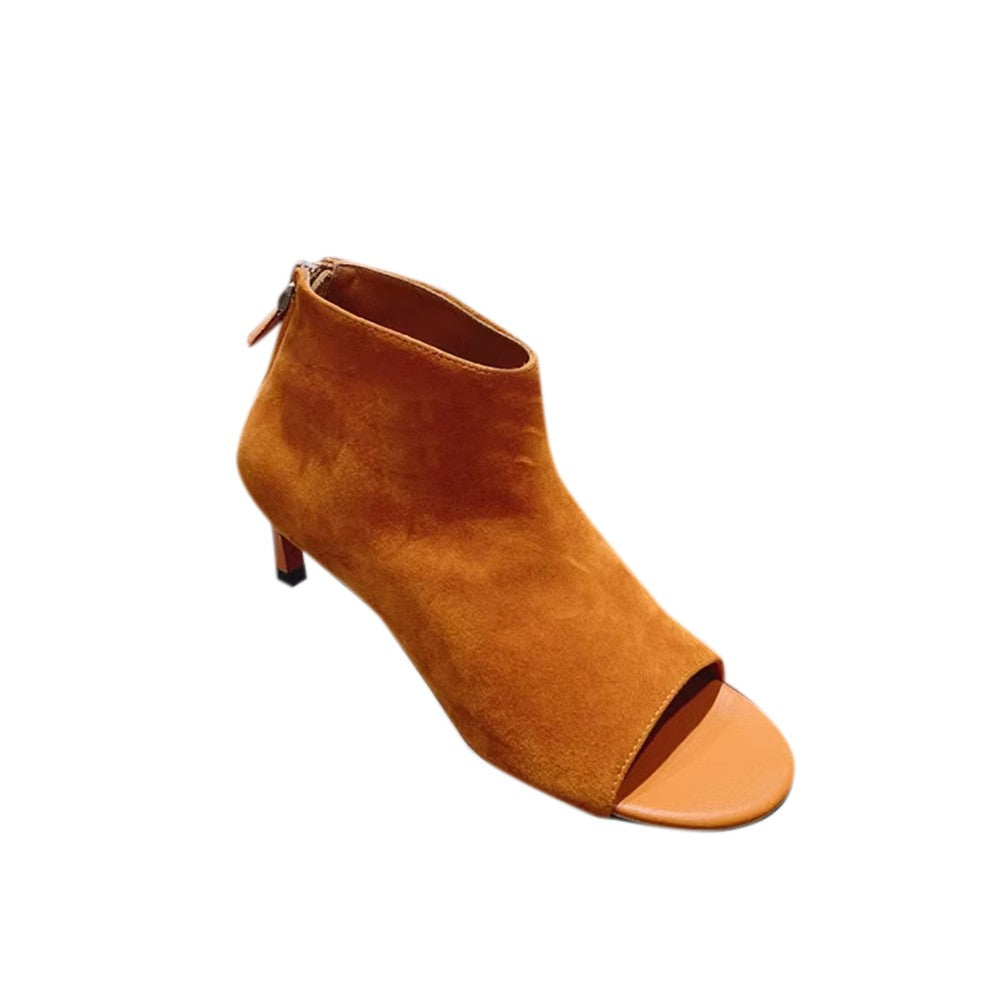 YANUI Kitten Heel Ankle Summer Boots