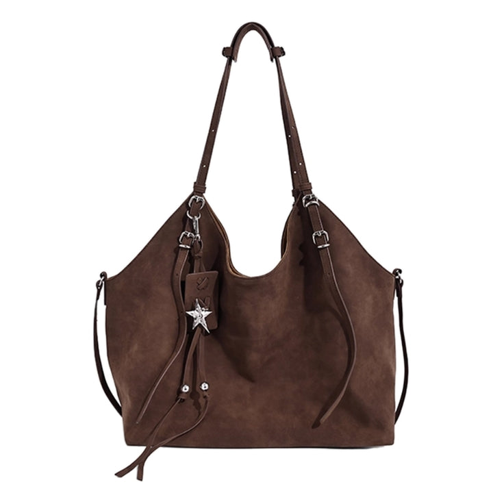 YOUTA Star Detailed Suede Tote Bag