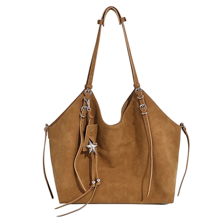 YOUTA Star Detailed Suede Tote Bag