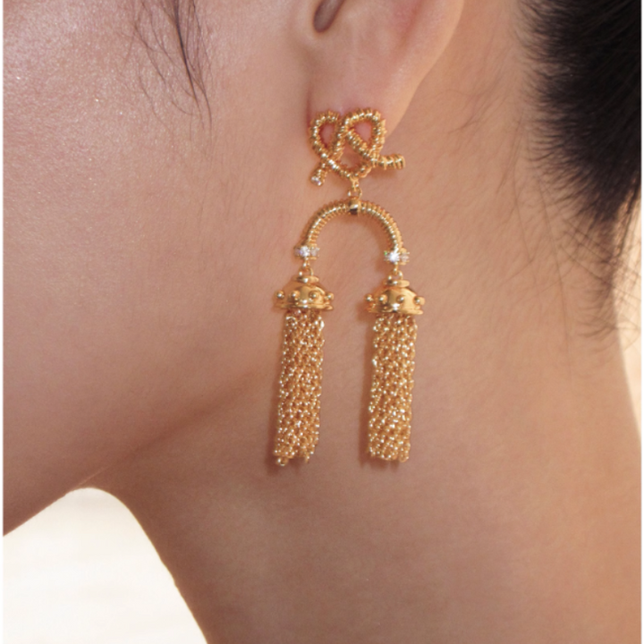 ZACRI Fringed Earrings - Pair