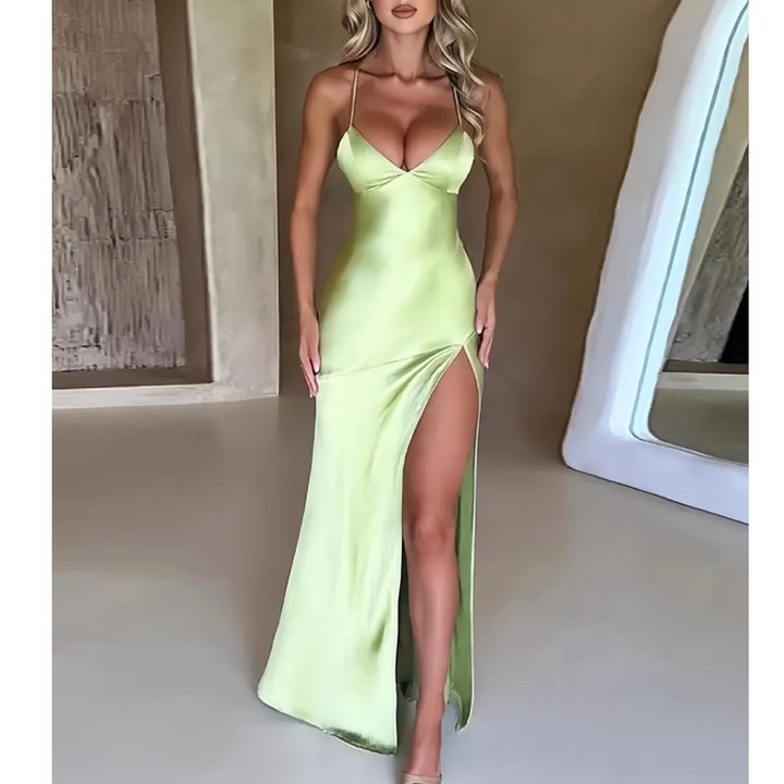 ZAVRO Cami Slip Evening Dress Gown