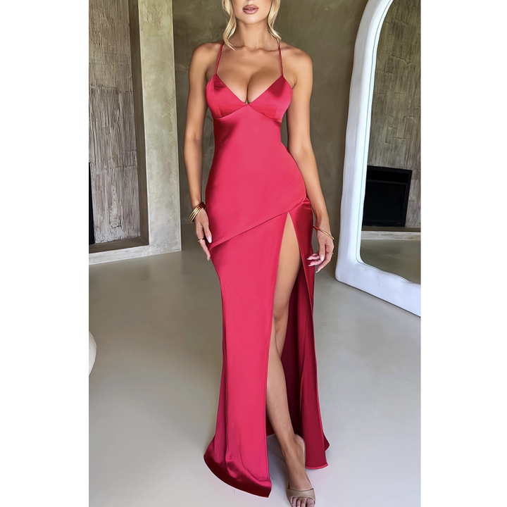 ZAVRO Cami Slip Evening Dress Gown