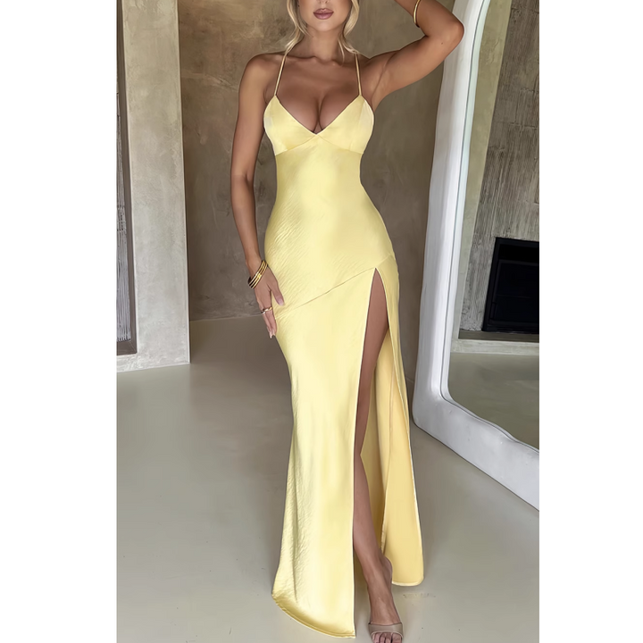 ZAVRO Cami Slip Evening Dress Gown