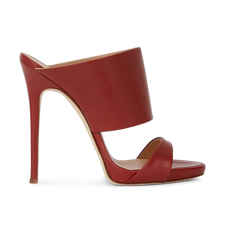 ZAVRU Leather Mules Sandals
