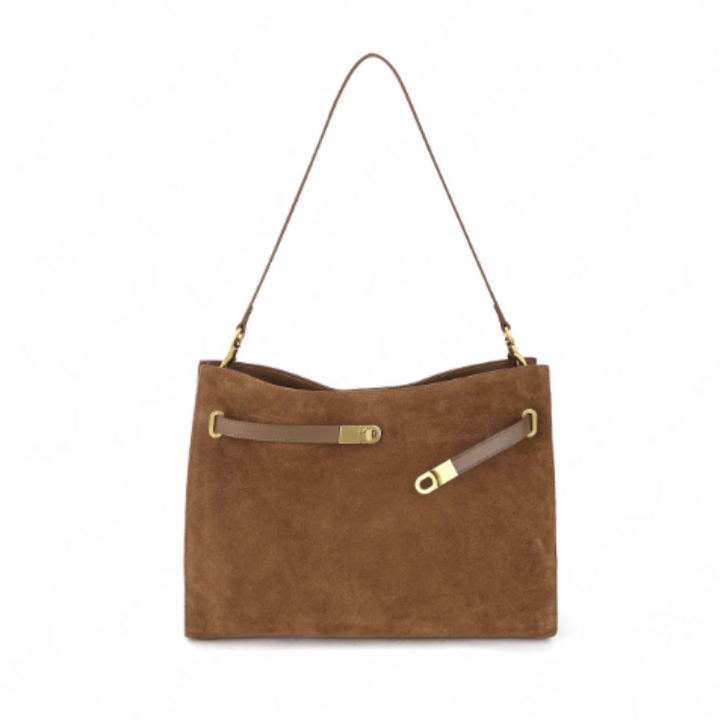 ZECAR Metal Lock Oversized Tote Bag