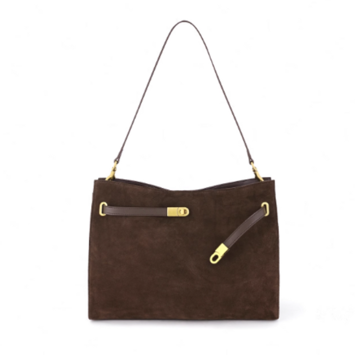 ZECAR Metal Lock Oversized Tote Bag