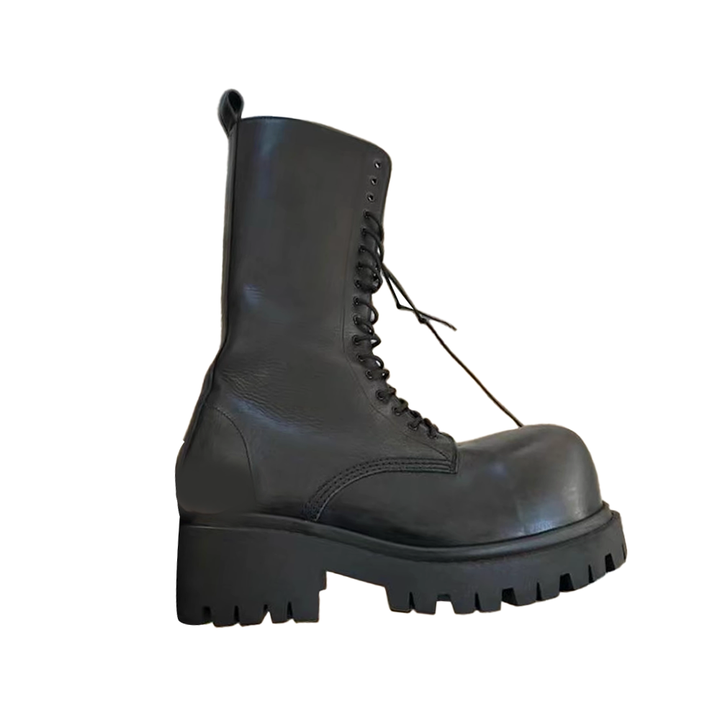 ZEOVT Lace Up Platform Biker Boots