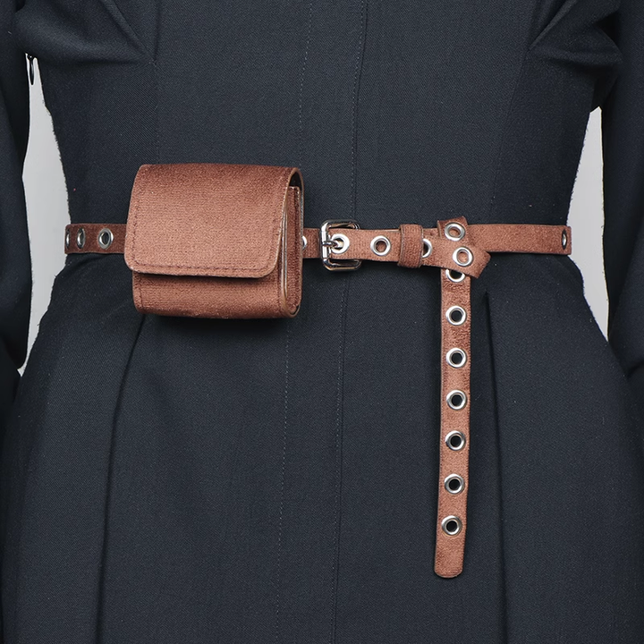 ZEVSI Suede Waist Belt Bag
