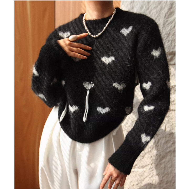 ZORAV Heart Knitwear Sweater