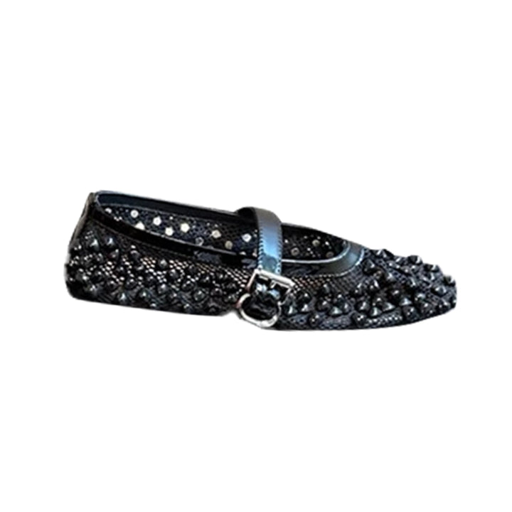 VIANN Studded Flat Ballet Shoes