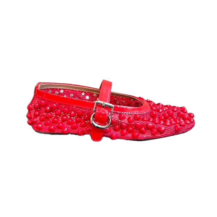 VIANN Studded Flat Ballet Shoes