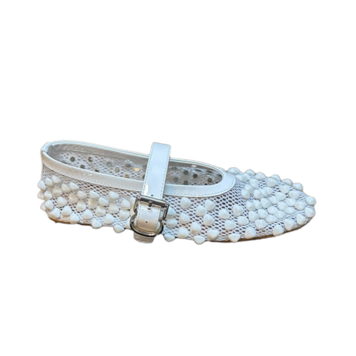 VIANN Studded Flat Ballet Shoes