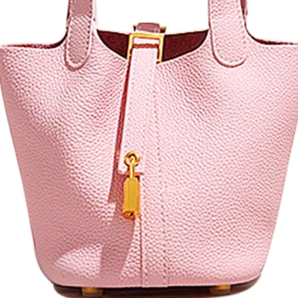 LCZIH Leather Bucket Bag - Small